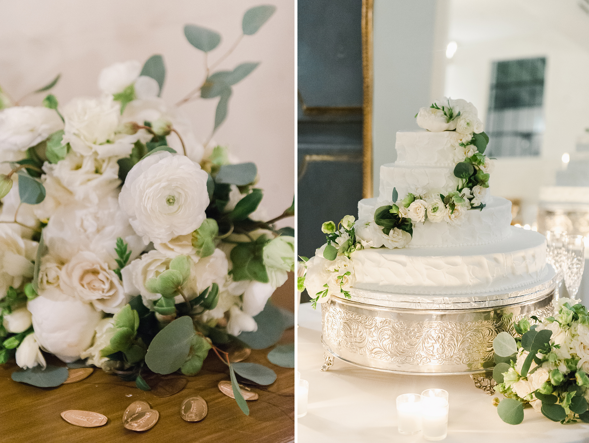 wedding reception details; cake