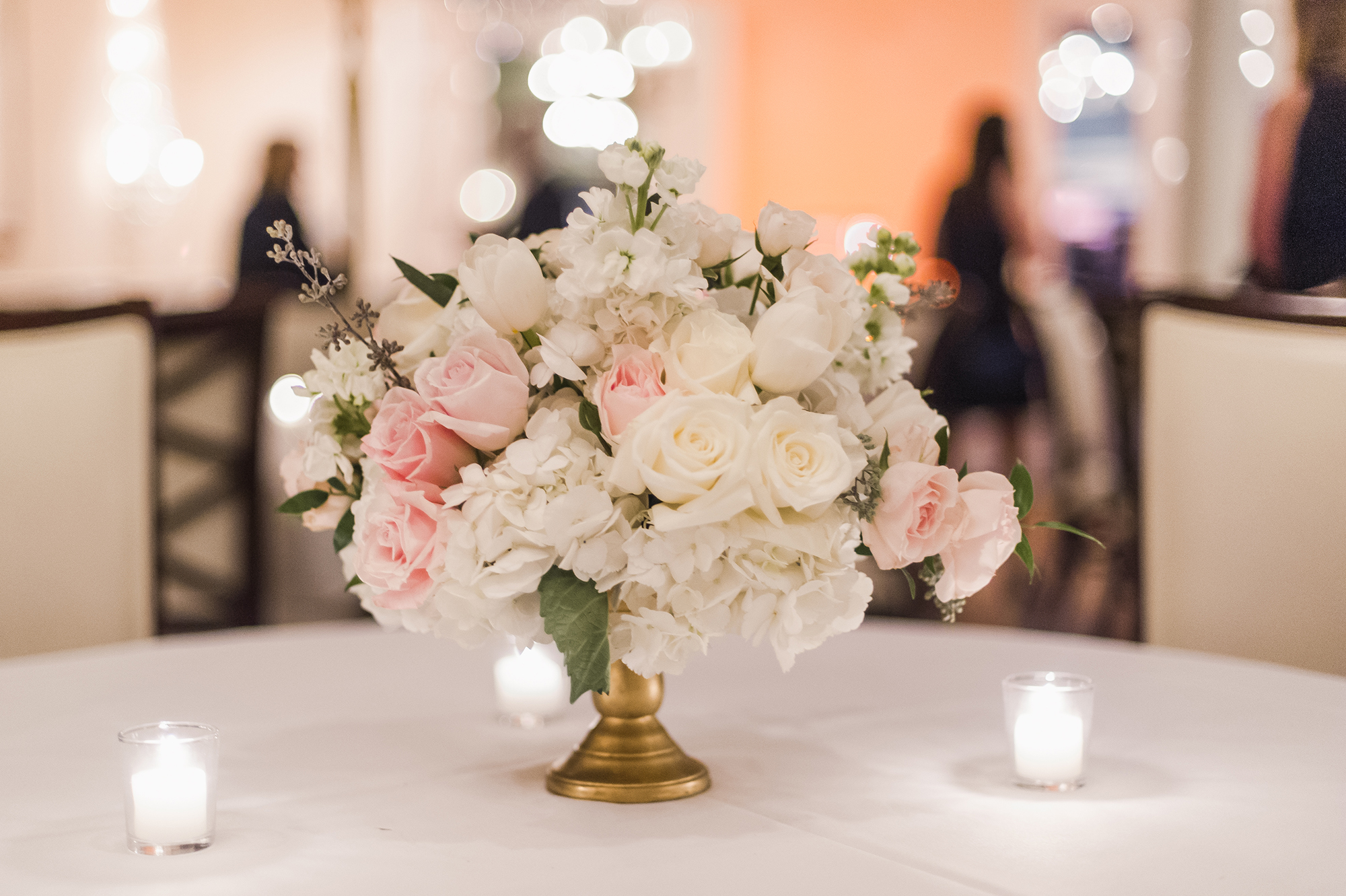 wedding reception table and floral details